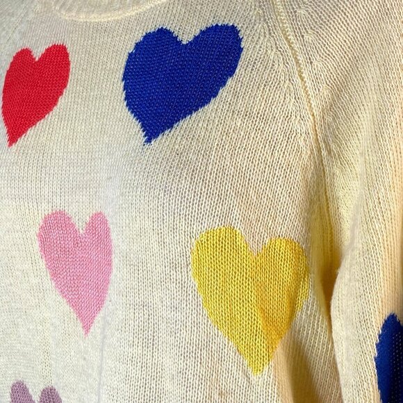 Wildfox White Label Rainbow Hearts Sweater - Picture 4 of 12